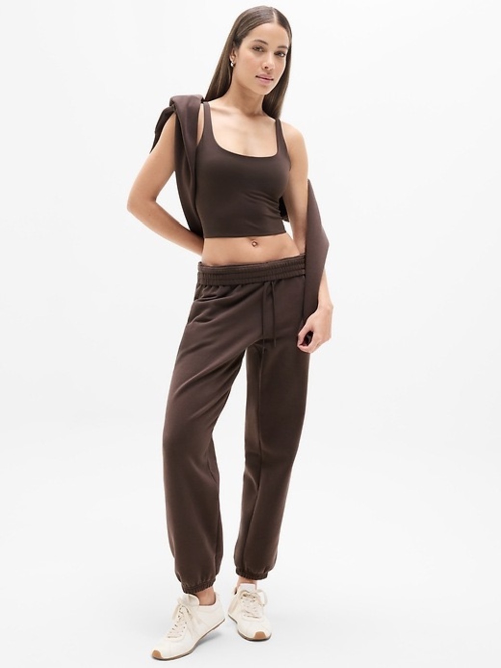 Athleta Bodymove Cropped Cami Tank in Truffle Size Small Lined No Padding